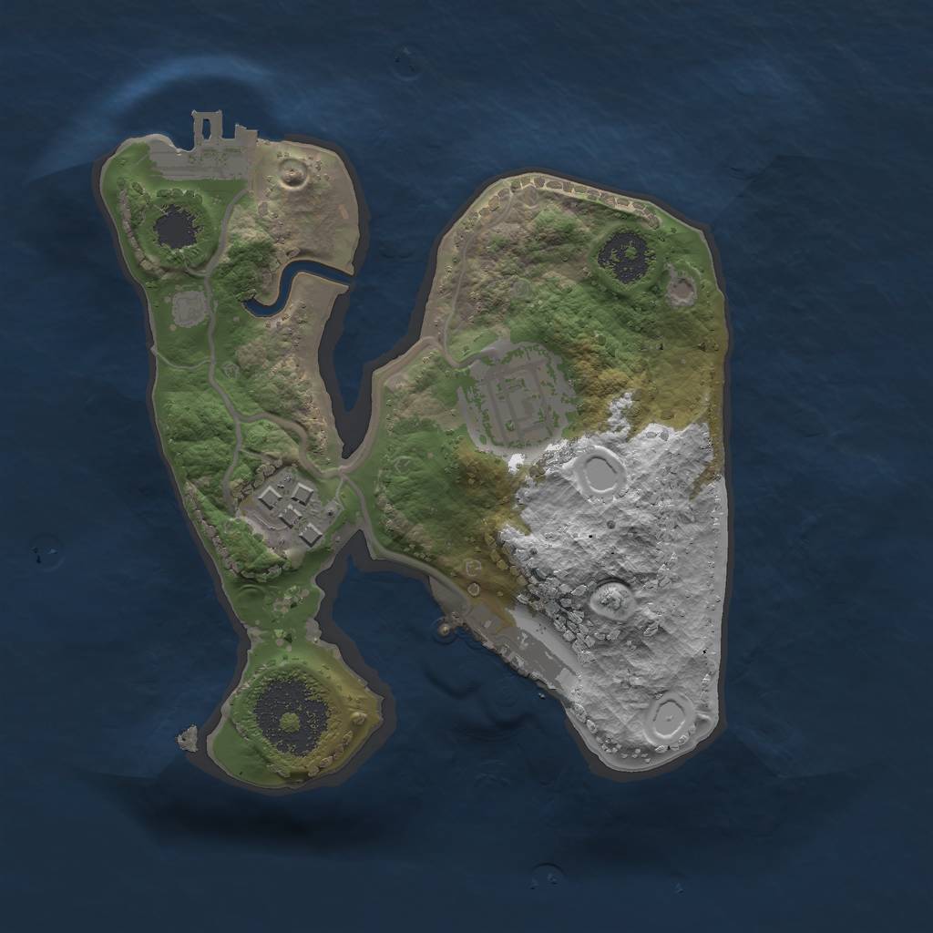 Rust Map: Procedural Map, Size: 1900, Seed: 20, 9 Monuments