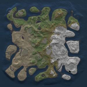 Thumbnail Rust Map: Procedural Map, Size: 4000, Seed: 834483613, 19 Monuments