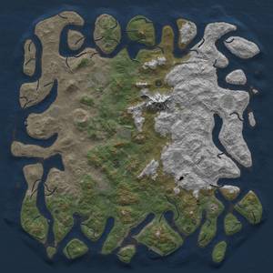 Thumbnail Rust Map: Procedural Map, Size: 6000, Seed: 2500, 19 Monuments