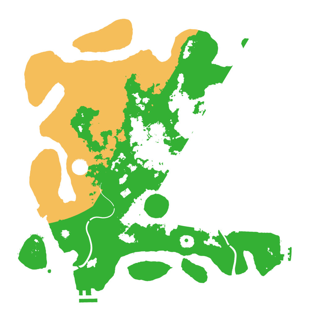 Biome Rust Map: Procedural Map, Size: 3500, Seed: 444666555