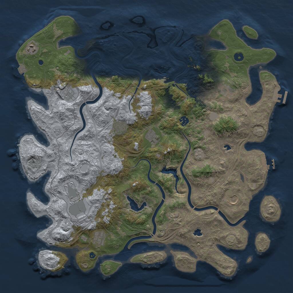 Rust Map: Procedural Map, Size: 4700, Seed: 978151, 17 Monuments