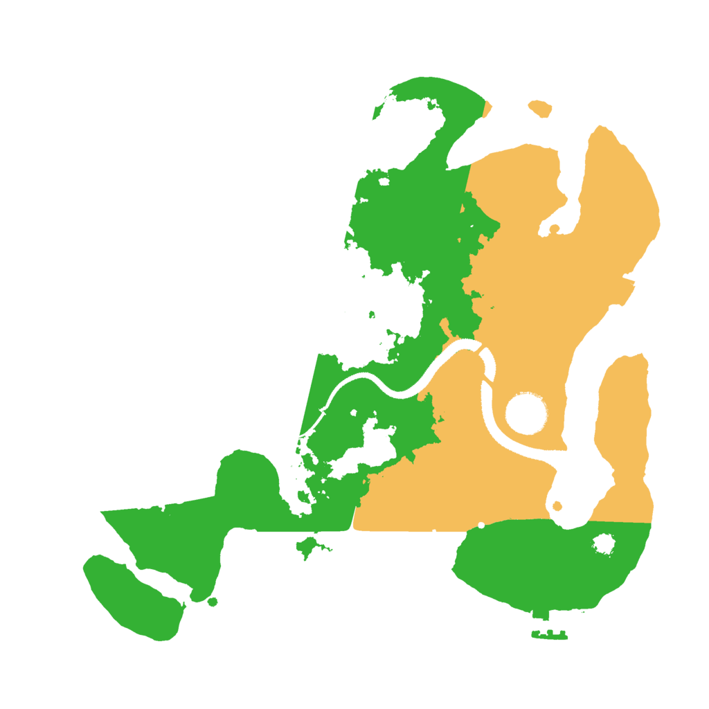 Biome Rust Map: Procedural Map, Size: 3000, Seed: 2210