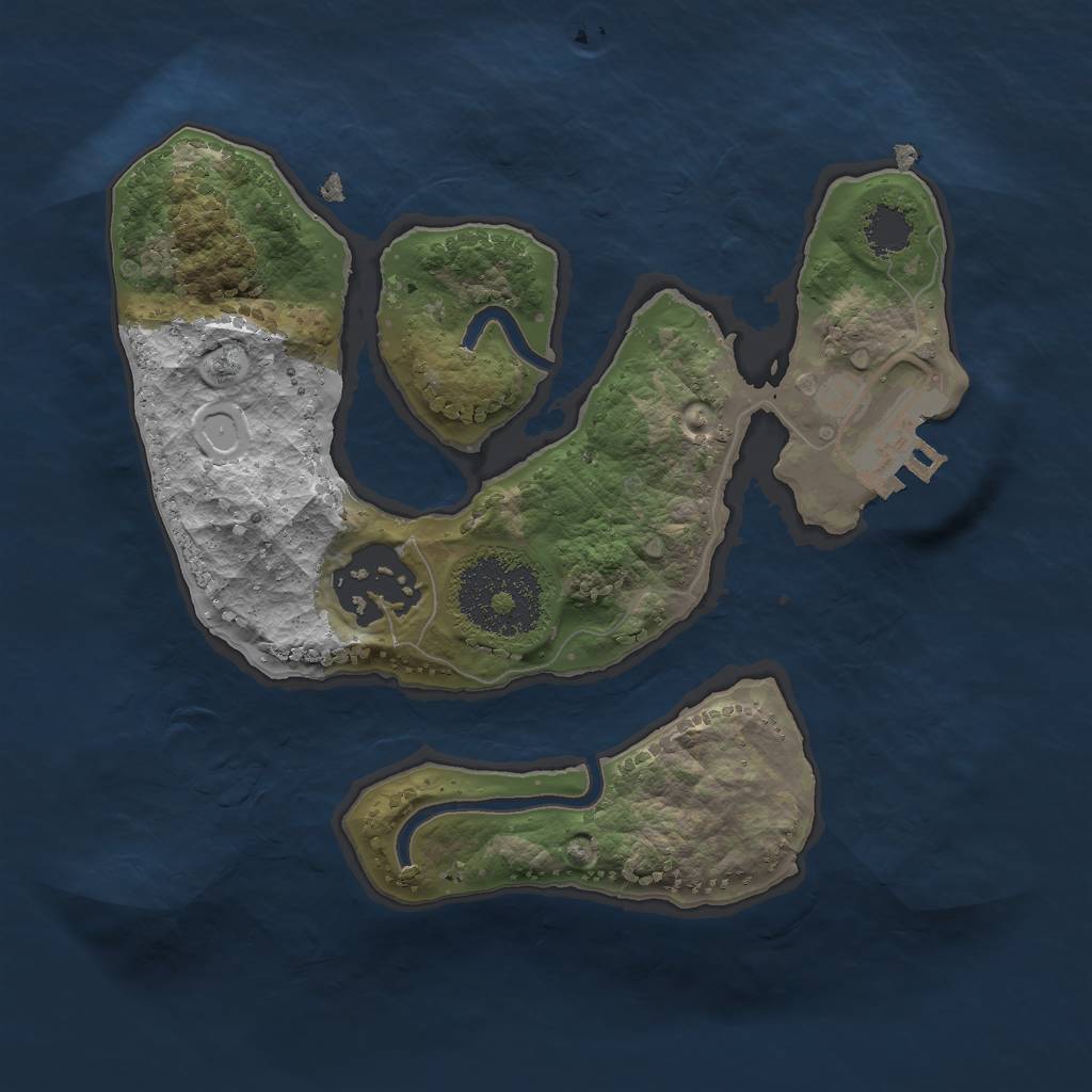 Rust Map: Procedural Map, Size: 2000, Seed: 2133583326, 7 Monuments