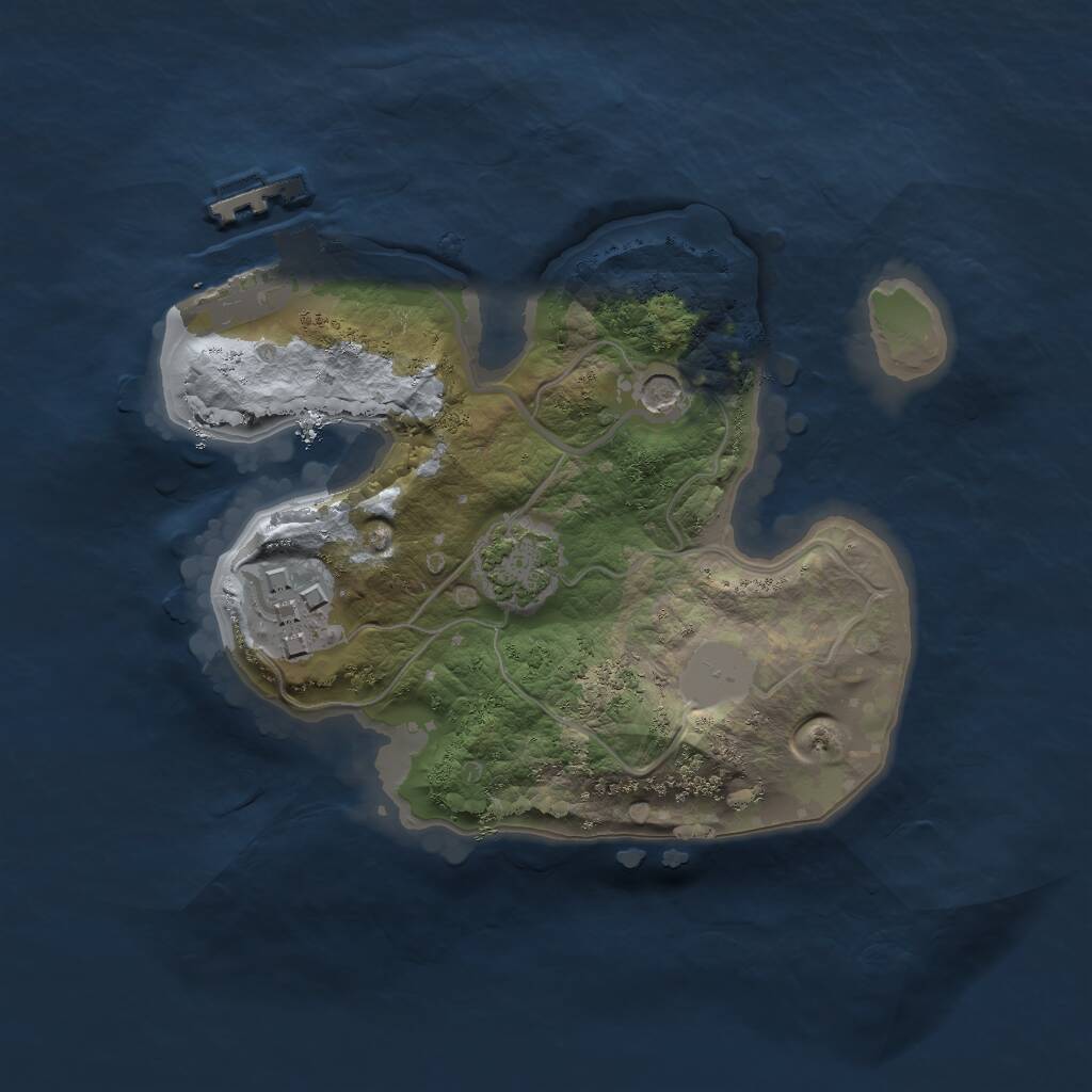 Rust Map: Procedural Map, Size: 1800, Seed: 6, 5 Monuments