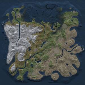 Thumbnail Rust Map: Procedural Map, Size: 4500, Seed: 1358, 17 Monuments