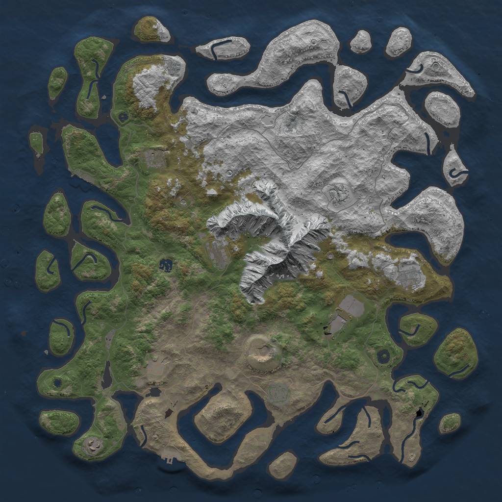 Rust Map: Procedural Map, Size: 5500, Seed: 1742024771, 19 Monuments