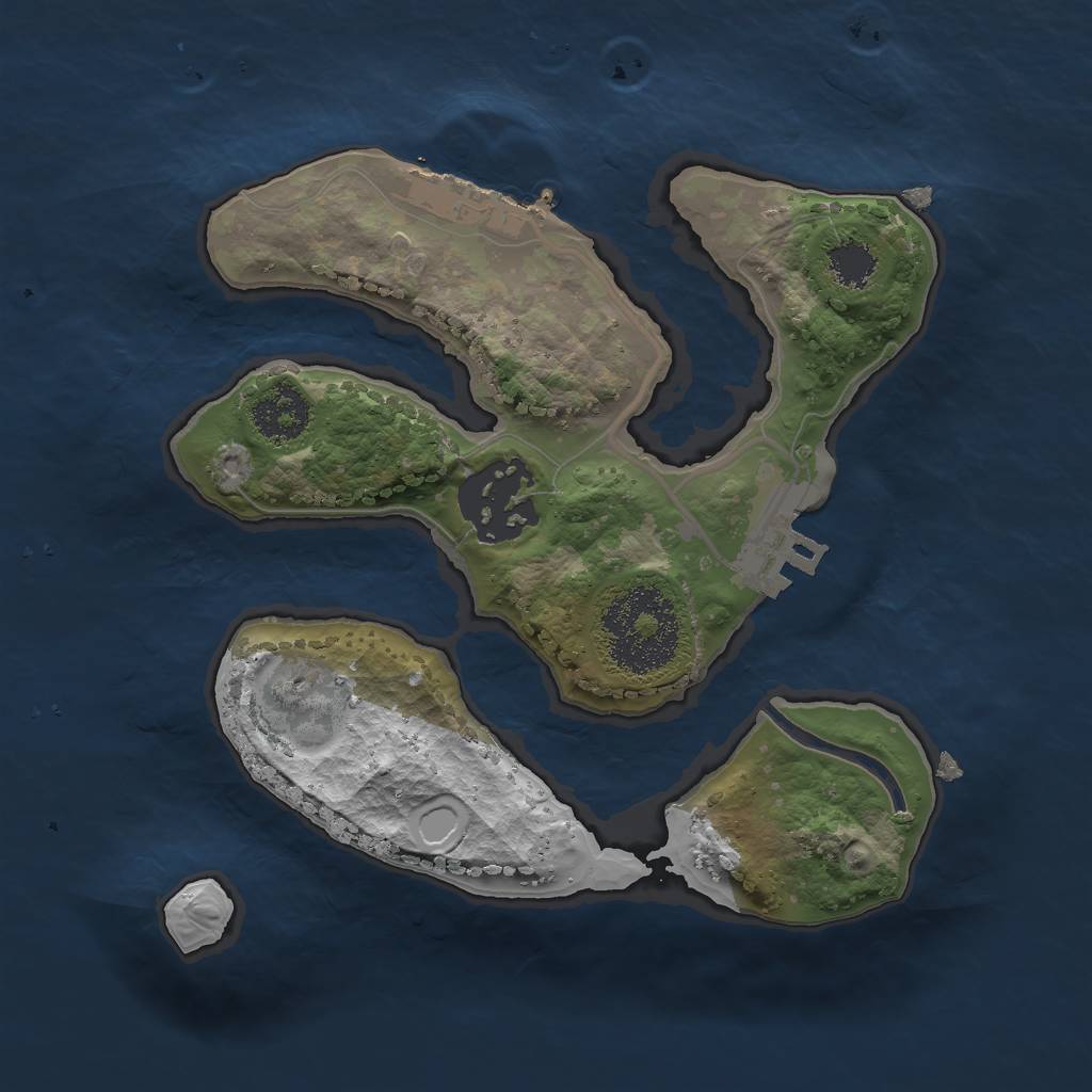 Rust Map: Procedural Map, Size: 2000, Seed: 21330, 8 Monuments