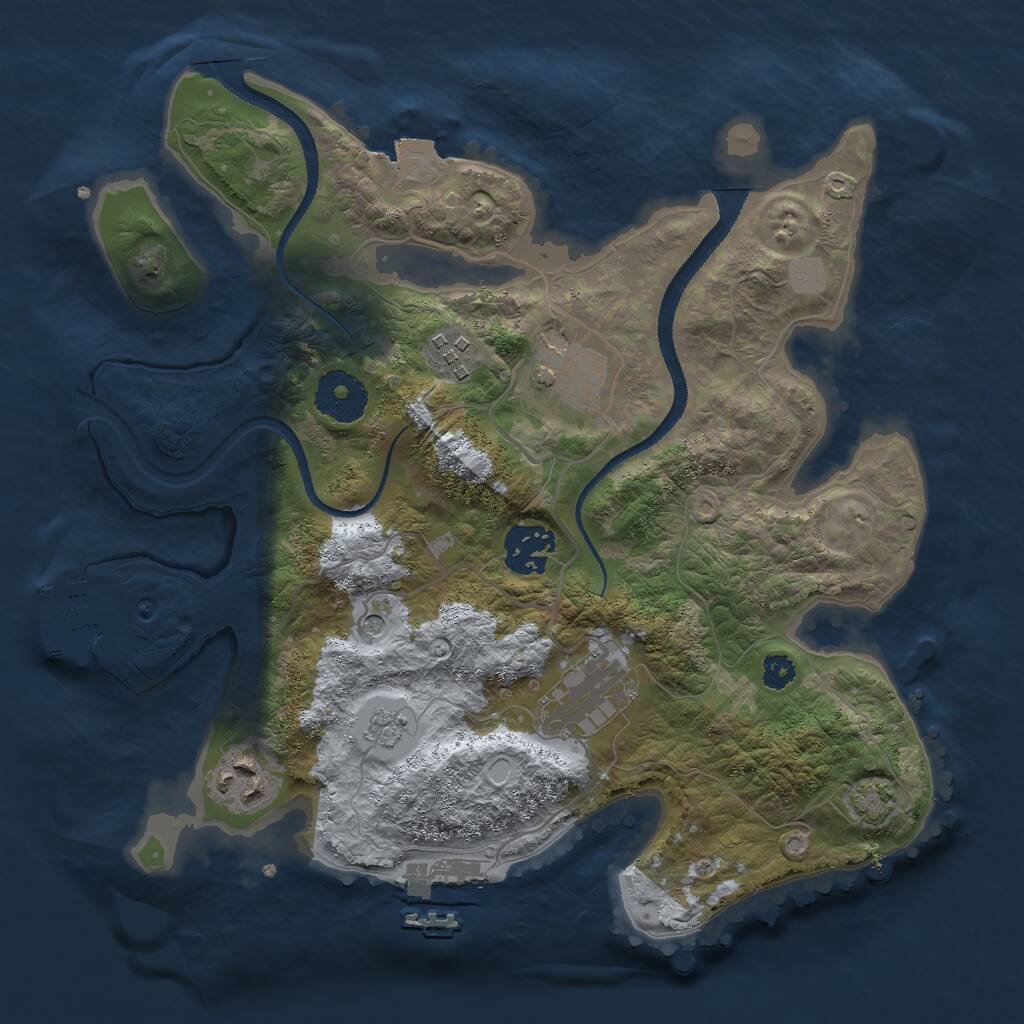 Rust Map: Procedural Map, Size: 3000, Seed: 10200, 11 Monuments