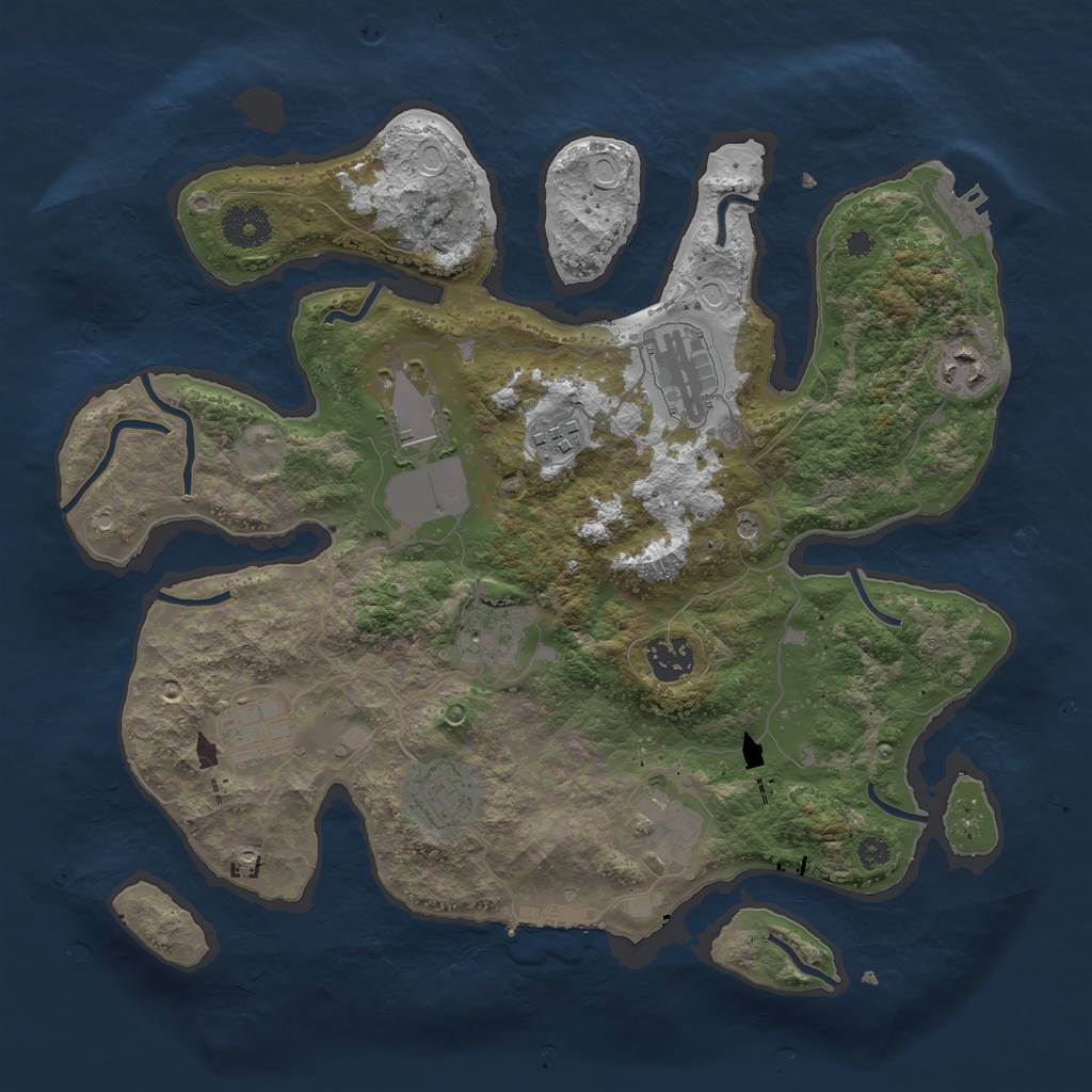 Rust Map: Procedural Map, Size: 3500, Seed: 20210915, 17 Monuments