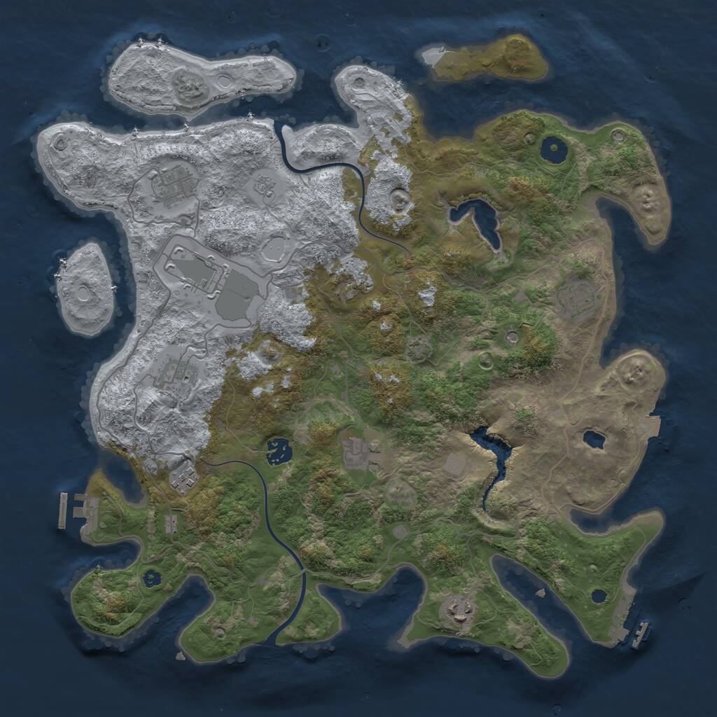 Rust Map: Procedural Map, Size: 4000, Seed: 1633085142, 15 Monuments