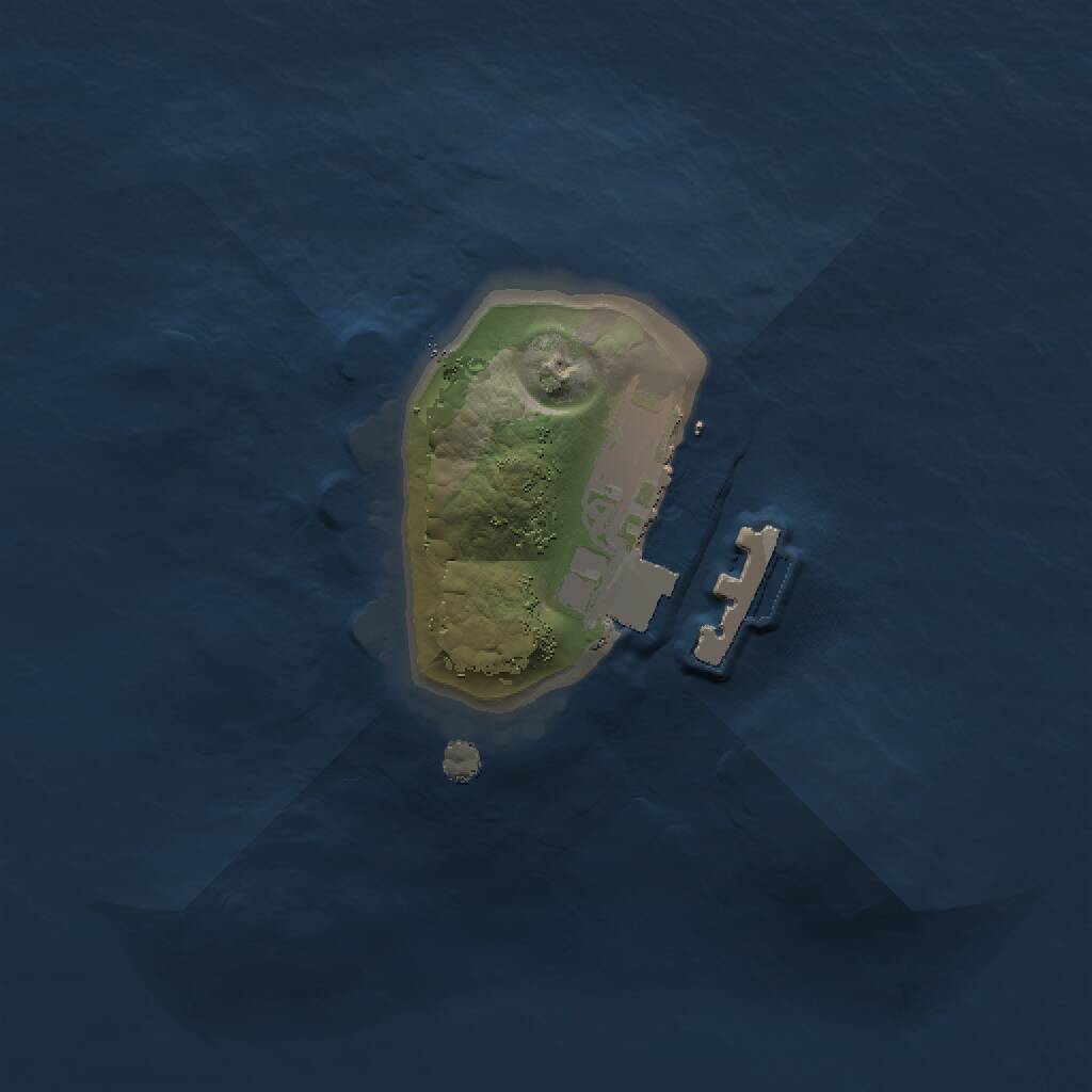 Rust Map: Procedural Map, Size: 1111, Seed: 123456, 2 Monuments