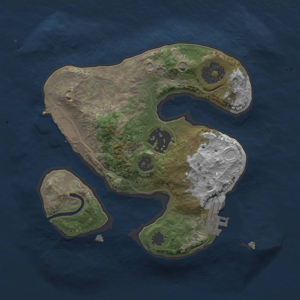 Rust Map: Procedural Map, Size: 2000, Seed: 435678, 8 Monuments