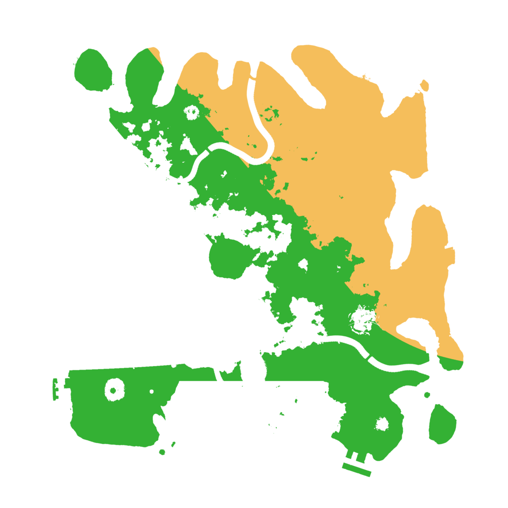 Biome Rust Map: Procedural Map, Size: 3500, Seed: 25834