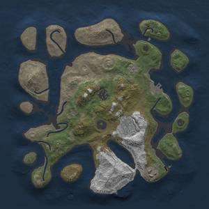 Thumbnail Rust Map: Procedural Map, Size: 3100, Seed: 666, 12 Monuments