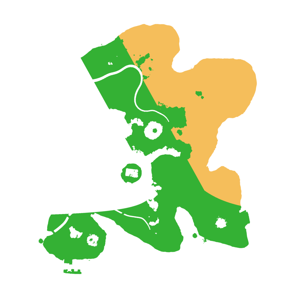 Biome Rust Map: Procedural Map, Size: 2500, Seed: 50001