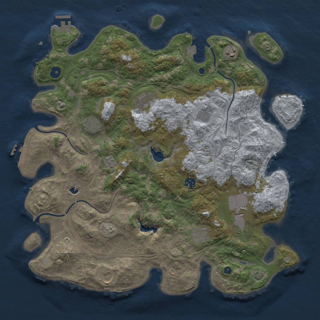 Rust Map: Procedural Map, Size: 4250, Seed: 274132530, 15 Monuments