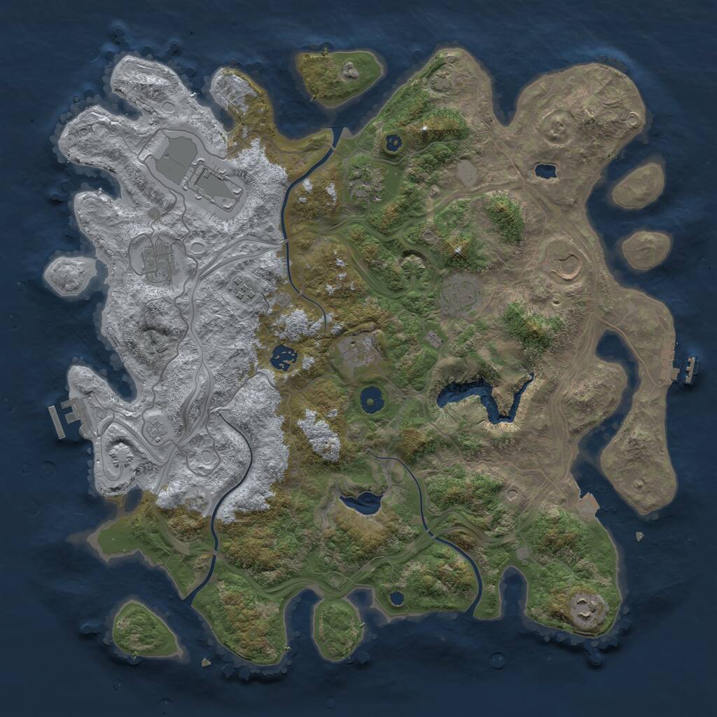 Rust Map: Procedural Map, Size: 4250, Seed: 28147, 15 Monuments