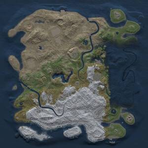 Thumbnail Rust Map: Procedural Map, Size: 4300, Seed: 548881830, 16 Monuments