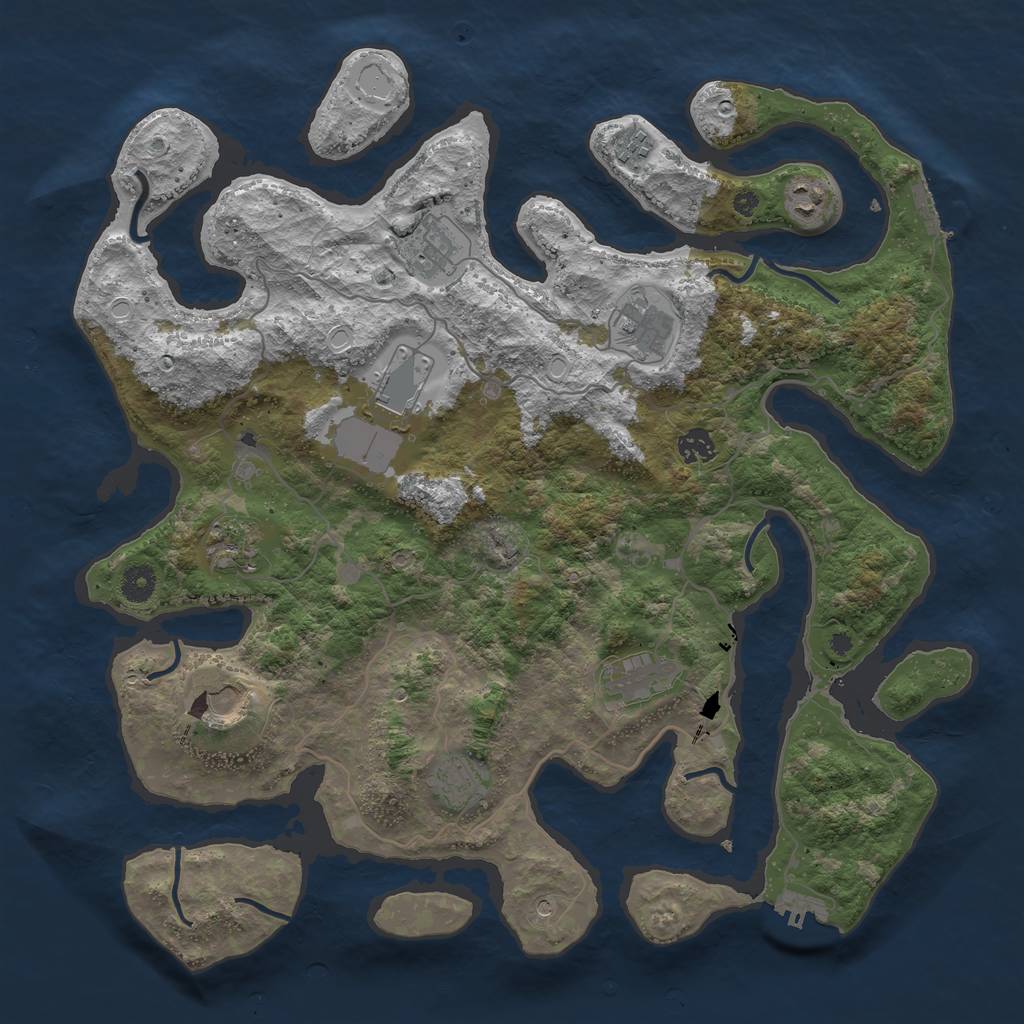 Rust Map: Procedural Map, Size: 4200, Seed: 15, 18 Monuments