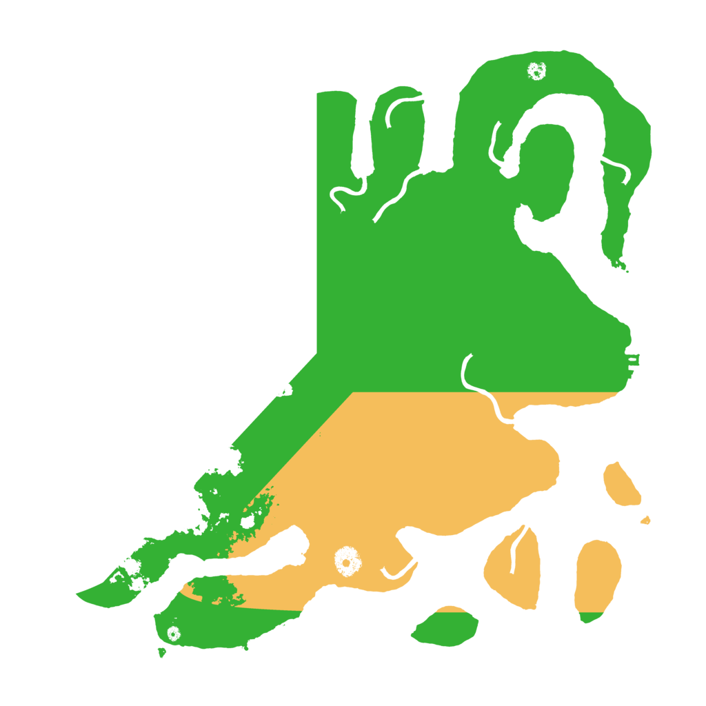 Biome Rust Map: Procedural Map, Size: 3800, Seed: 53218