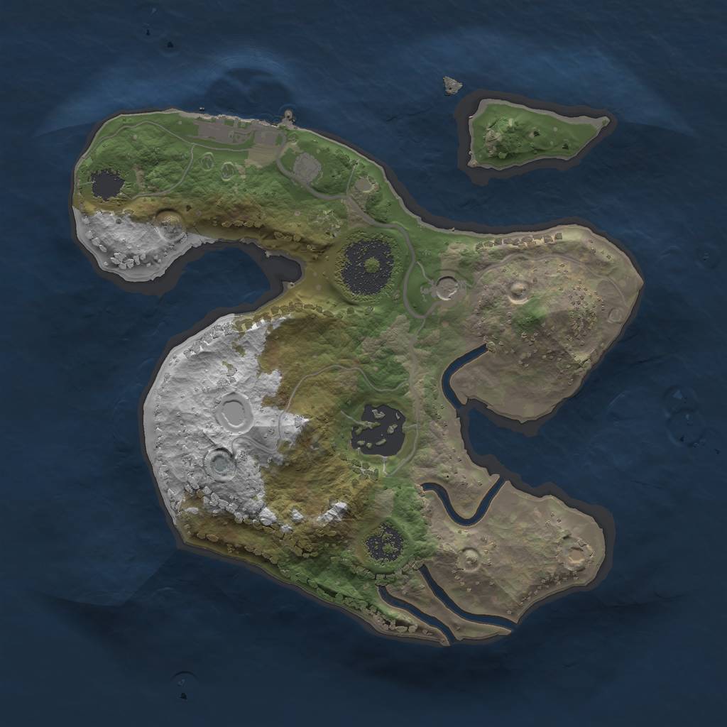 Rust Map: Procedural Map, Size: 2000, Seed: 27, 8 Monuments