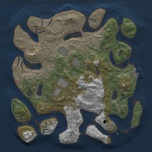 Thumbnail Rust Map: Procedural Map, Size: 4000, Seed: 1193038853, 19 Monuments