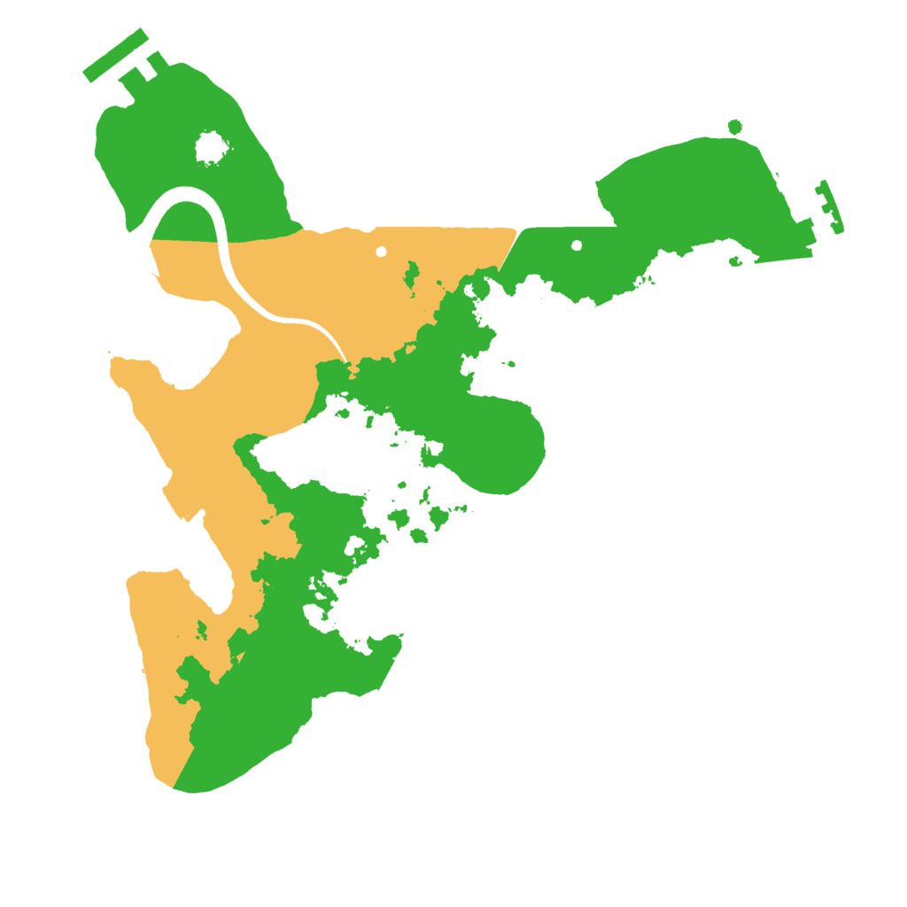 Biome Rust Map: Procedural Map, Size: 2500, Seed: 98732