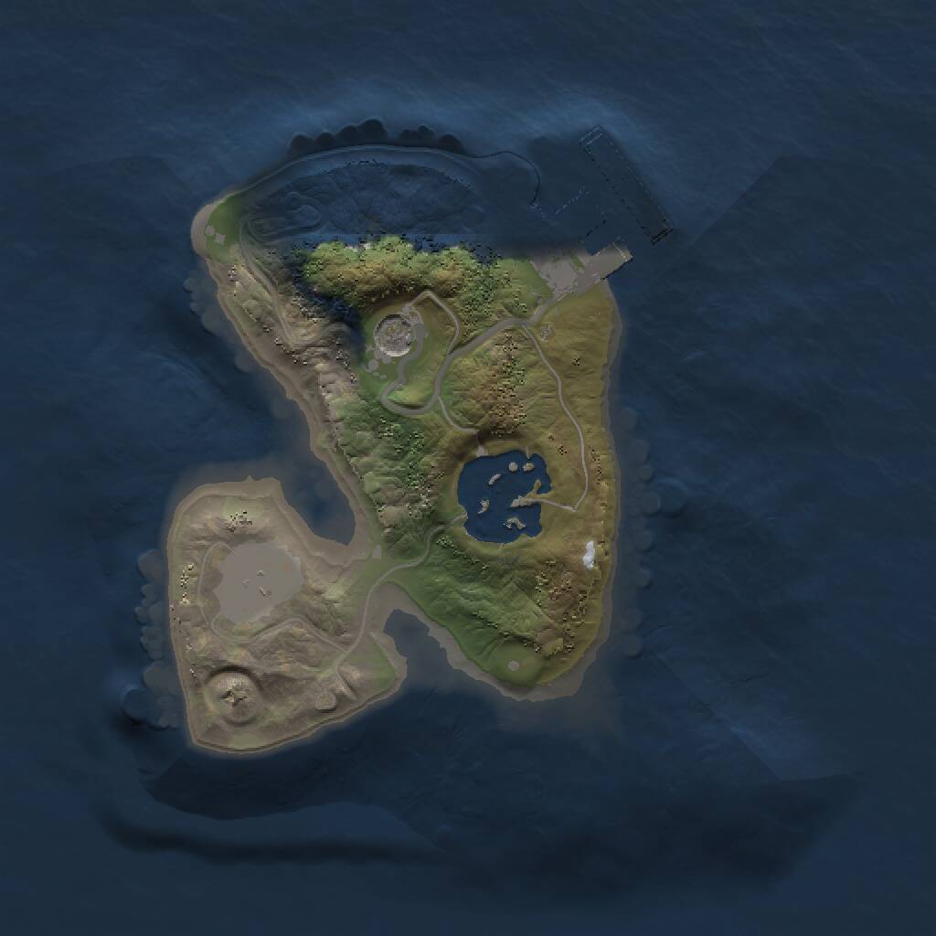 Rust Map: Procedural Map, Size: 1500, Seed: 1194205080, 4 Monuments
