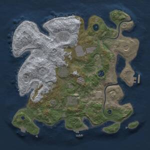 Thumbnail Rust Map: Procedural Map, Size: 3500, Seed: 289036726, 13 Monuments