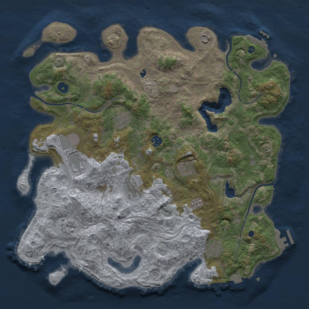 Rust Map: Procedural Map, Size: 4250, Seed: 42368840, 15 Monuments