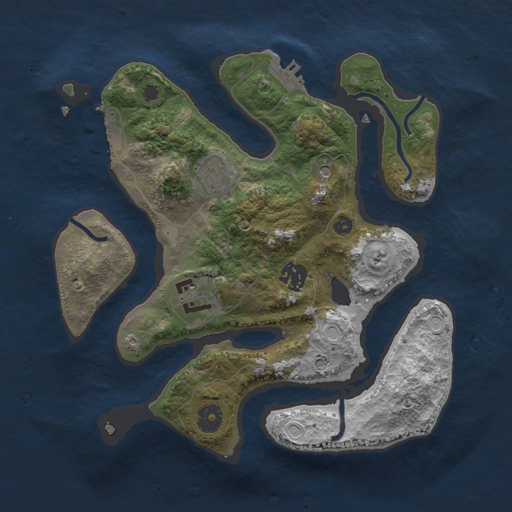 Rust Map: Procedural Map, Size: 2800, Seed: 201080, 11 Monuments