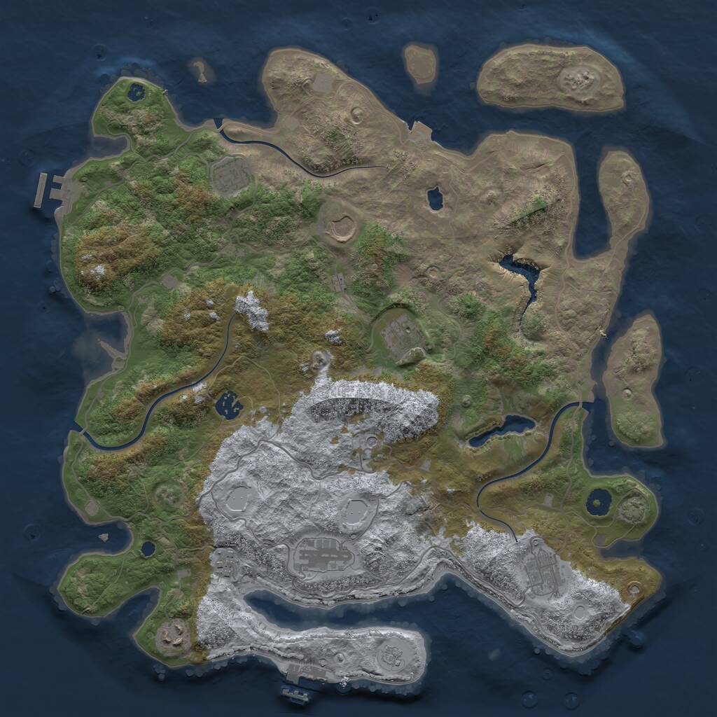 Rust Map: Procedural Map, Size: 4104, Seed: 935, 14 Monuments