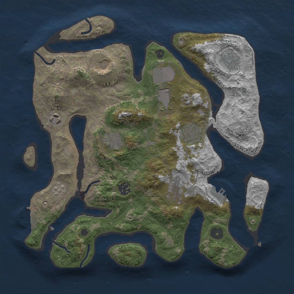 Rust Map: Procedural Map, Size: 3500, Seed: 2021091621, 16 Monuments