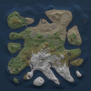 Thumbnail Rust Map: Procedural Map, Size: 3500, Seed: 6384427, 16 Monuments