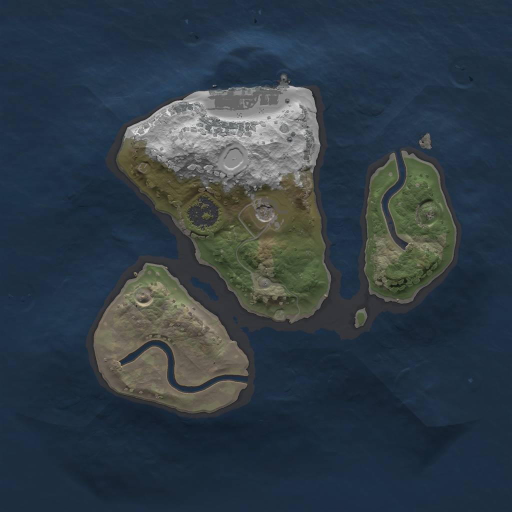 Rust Map: Procedural Map, Size: 1750, Seed: 97200, 7 Monuments