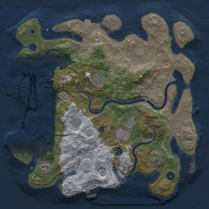 Thumbnail Rust Map: Procedural Map, Size: 3750, Seed: 566606068, 14 Monuments