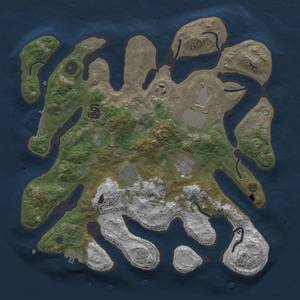 Thumbnail Rust Map: Procedural Map, Size: 3500, Seed: 9554795, 14 Monuments