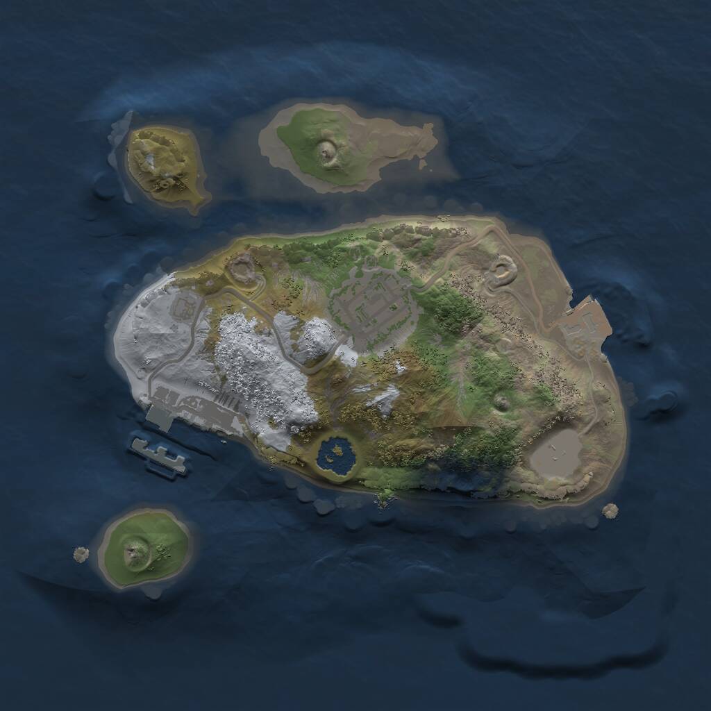 Rust Map: Procedural Map, Size: 1866, Seed: 7172, 3 Monuments