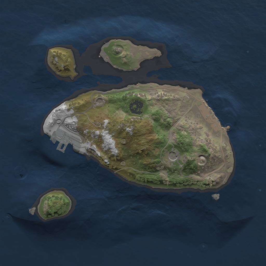 Rust Map: Procedural Map, Size: 1866, Seed: 7172, 8 Monuments