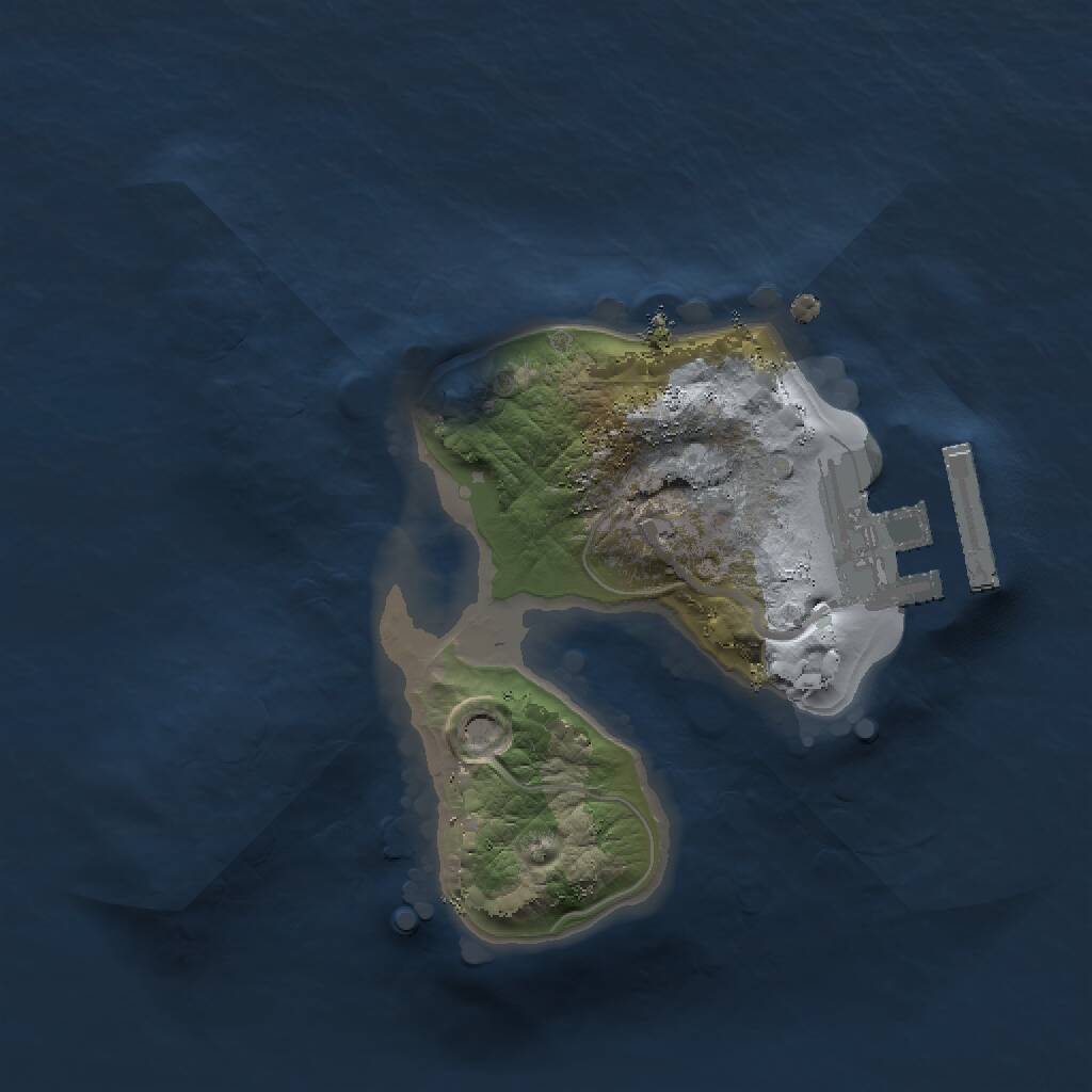 Rust Map: Procedural Map, Size: 1500, Seed: 724779542, 2 Monuments