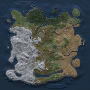 Thumbnail Rust Map: Procedural Map, Size: 3750, Seed: 916756731, 17 Monuments
