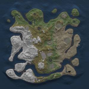 Thumbnail Rust Map: Procedural Map, Size: 3750, Seed: 916756731, 16 Monuments