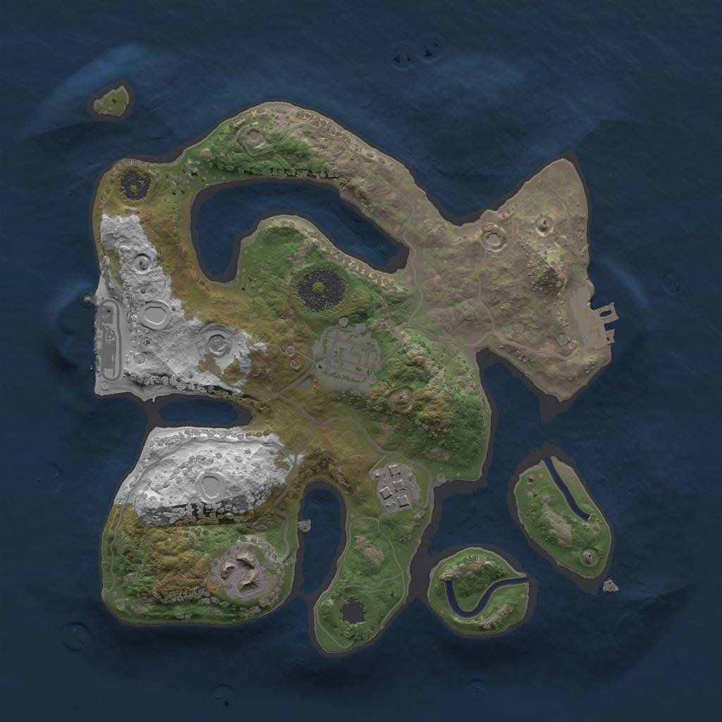 Rust Map: Procedural Map, Size: 2500, Seed: 16092021, 11 Monuments
