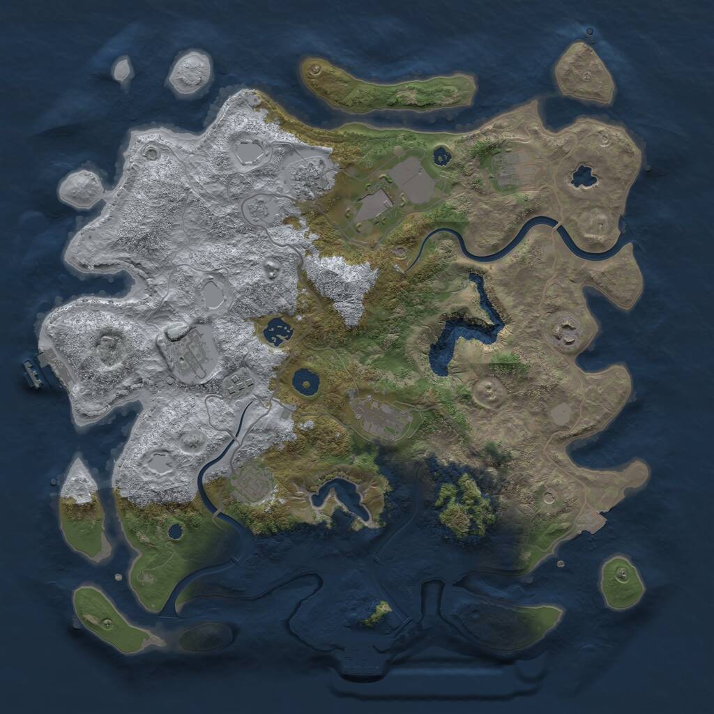 Rust Map: Procedural Map, Size: 4000, Seed: 227149008, 15 Monuments