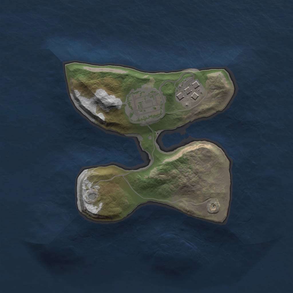 Rust Map: Barren, Size: 1700, Seed: 1049787730, 4 Monuments