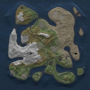 Thumbnail Rust Map: Procedural Map, Size: 3500, Seed: 594684809, 18 Monuments