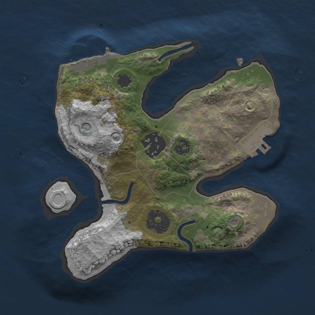 Rust Map: Procedural Map, Size: 2000, Seed: 121, 9 Monuments