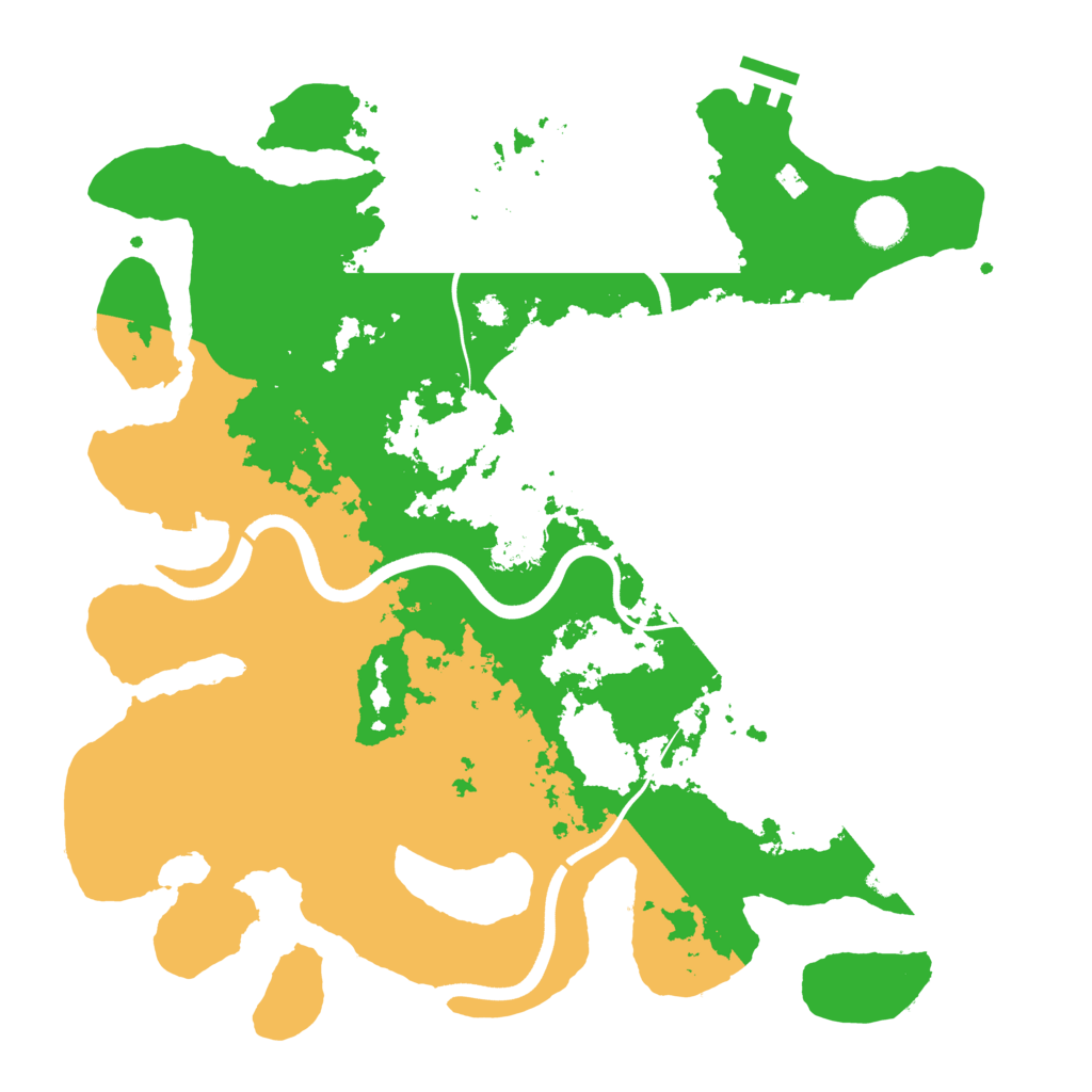 Biome Rust Map: Procedural Map, Size: 3700, Seed: 48568793