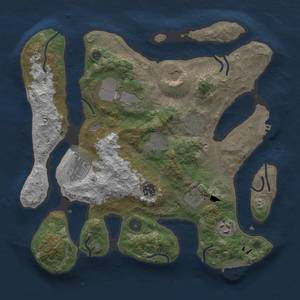 Thumbnail Rust Map: Procedural Map, Size: 3500, Seed: 1026072661, 16 Monuments