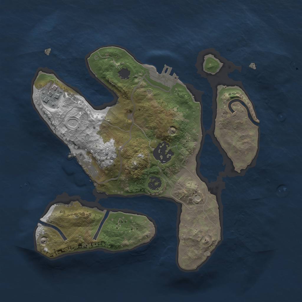 Rust Map: Procedural Map, Size: 2250, Seed: 8459150, 9 Monuments